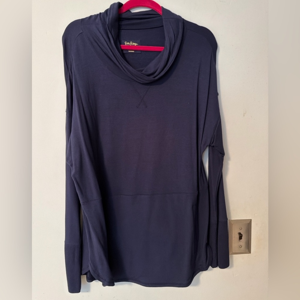 Lilly Pulitzer Luxletic Makaylie Pullover True Navy XL NWT